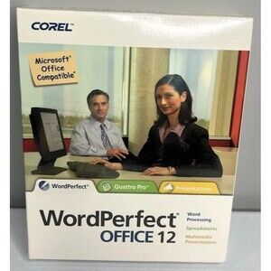Word Perfect Office 12 Standard Upgrade Quattro Pro Presentations Word + More